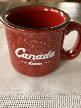 Roots Canada Red Speckled Ceramic Camp-Style Mug
